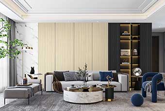 武汉轻奢风格-客厅