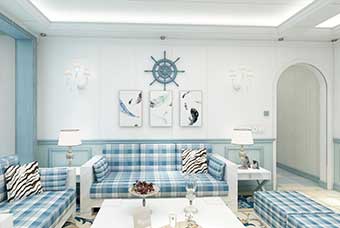 武汉地中海风格-客厅