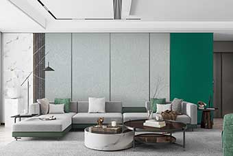 武汉轻奢风格-客厅